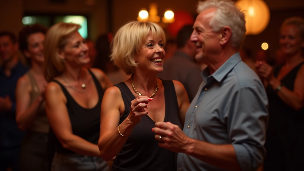 Dancers enjoying salsa at a social event