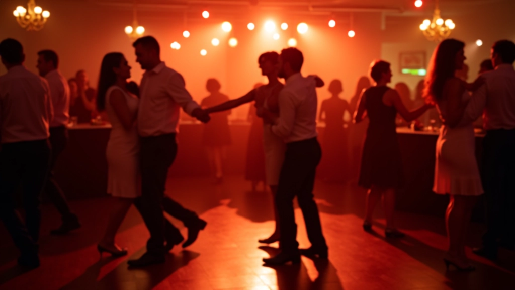 Dublin salsa social dance floor with dancers